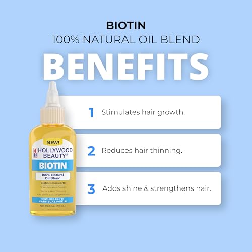 Hollywood Beauty Biotin Oil for Hair, Scalp, and Skin (2 fl oz)