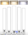 EZVALO 16.5 Inch 5-Pack Rechargeable Under Cabinet LED Lights with Remote, Dimmable & 3 Color Temps