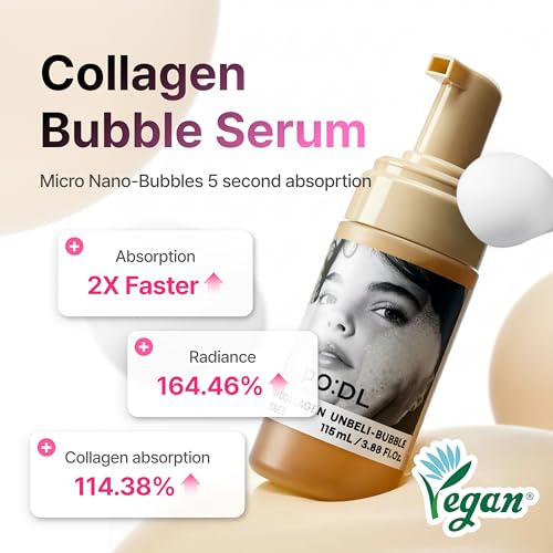 Collagen Bubble Serum for Skin Elasticity and Glow - Hydrating, Firming & Exfoliating | 3.88 fl oz Korean Skincare