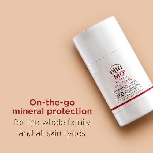 EltaMD UV Stick Sunscreen for Face and Body, Mineral SPF 50+ Face Stick Sunscreen with Zinc Oxide For Kids and Adults, Sensitive Skin