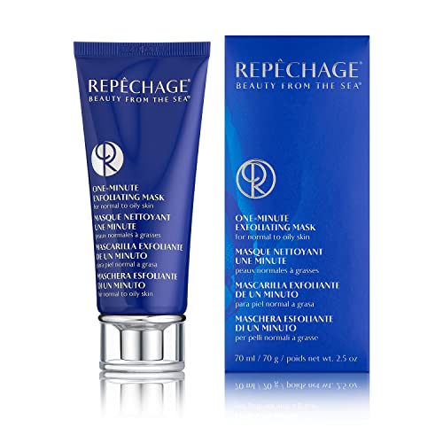 Repechage One?Minute Exfoliating Face Mask ? Gentle Facial Exfoliant for Normal to Oily Skin ? with Lactic Acid & Rice Bran Wax ? Helps Clear Pores, Refines Skin Texture & Excess Oil, 2.5 oz"