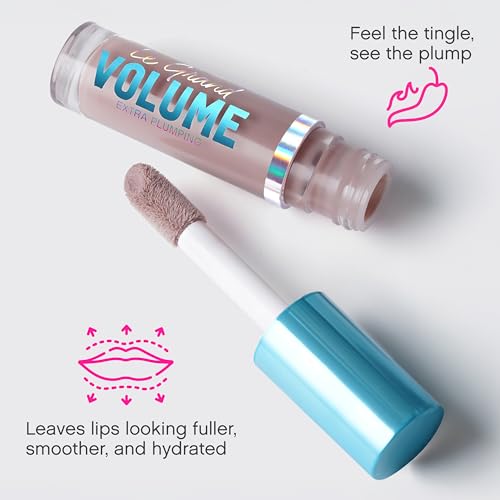 Vivienne Sab? Le Grand Volume Plumping Lip Gloss ? Hyaluronic Acid Moisturizing Lip Gel, Cayenne Pepper + Menthol Cooling Tingle, High-Shine Non-Sticky Finish, Cruelty-Free, Shade Chablis, 3 ml