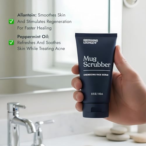 Grooming Lounge Peppermint & Allantoin Face Scrub for Men - 4 Fl Oz