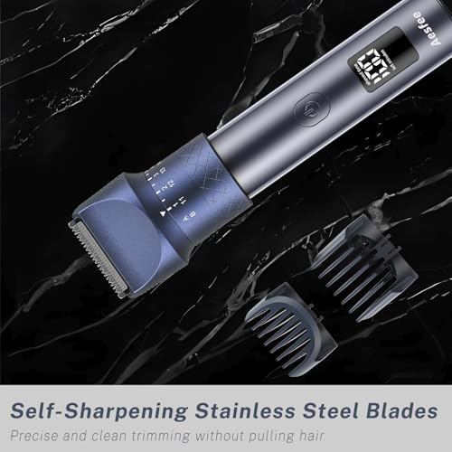 Beard Trimmer and Clippers Set for Men with Foil Shaver, Professional 3-in-1 Mens Shaving Fades Kit with Nose Trimmer, IPX7 Waterproof Wet/Dry, Precise Dial Adjustable 20 Settings, USB-C Rechargeable