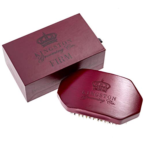 Men's Firm 360 Wave Brush - Boar & Nylon Bristle Palm Brush for Hair & Beard