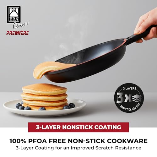 8-Inch Dual Skillet Pan for Omelets & Frittatas - Cast Aluminum, Non-Stick, Reversible