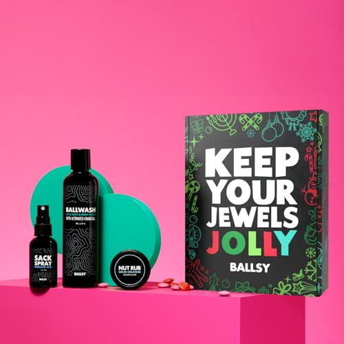 Ballsy Men's Fresh Body Wash & Cologne Pack - Ocean & Air Scent, Gift Ready