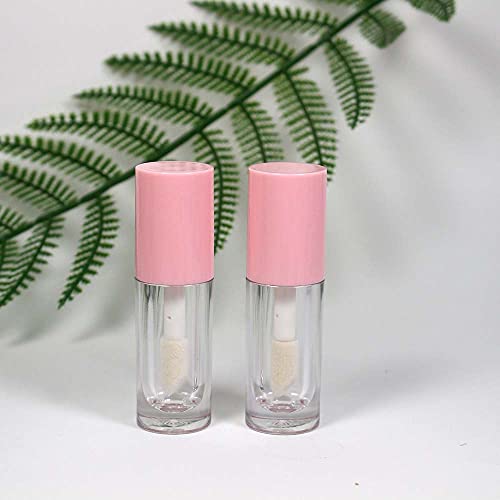 COSIDEA 30pcs Pink Empty 6ml 0.2oz Lip Gloss Tubes with Big Doe Foot Wand£¬Round Lipgloss Containers£¬Concealer Tube Cosmetic Packing Container Bulk Wholesale