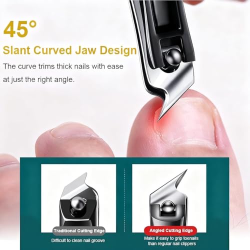Electric Nail Clipper, 2 in 1 Electric Polishing Automatic Nail Clippers, with 2 Adjustable Speeds, Nail Trimmer for Seniors, Adults (Purple)