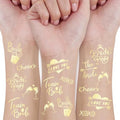 Rock and Roll Temporary Tattoos for Women Teens, Y2K 90s Music Party Favors, Waterproof Fake Tattoo Stickers with Guitar Skull Cassette Graffiti Designs for Concert Festival Rave Accessories