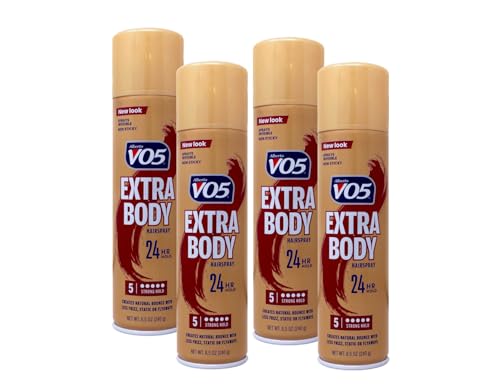 VO5 Extra Body Hairspray 8.5oz - Long Lasting Clear Hold Pack of 4