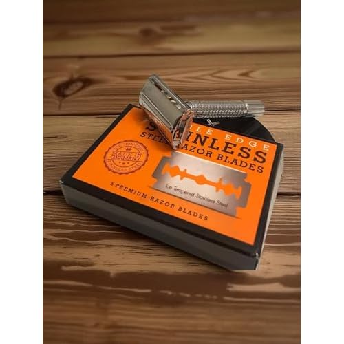 Double Edge Safety Razor Blades, 5 Count -PACK 6 - Stainless Steel Razor Blades - Comfortable Shave