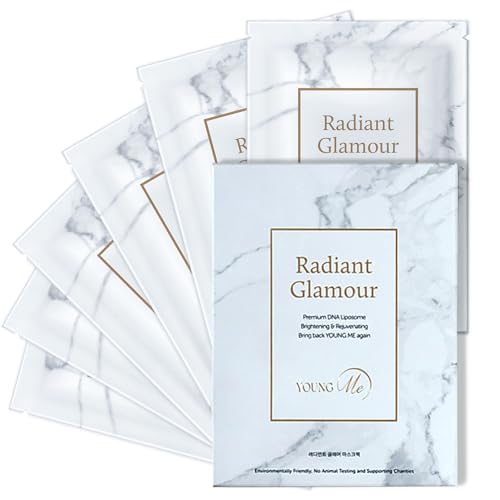 YoungMe Rejuvenating Korean Sheet Mask - Hypoallergenic Face Mask for All Skin Types, 25g x 6 Sheets