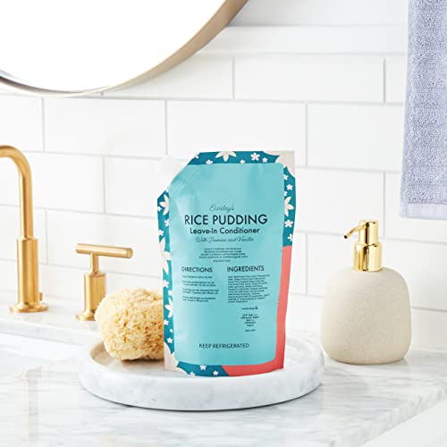 Ecoslay Rice Pudding Leave-In Conditioner 8oz for Curly & Damaged Hair - Moisturizer & Detangler (Pack of 2)