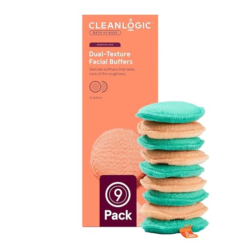 Cleanlogic Exfoliating Dual-Texture Facial Pads - Facial Buffer, 9 Count