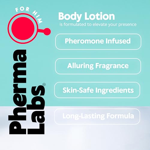 Pheromone Body Lotion Him - Alluring Scent - Perfume con feromonas Cologne oil infused for Men - Enhance Attraction - Pheromones Perfumes for Men - Long-Lasting - Para Hombre Fragrance