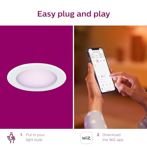 5-6 Inch Retrofit LED Recessed Downlight 4-Pack, Wi-Fi Color Changing Lights