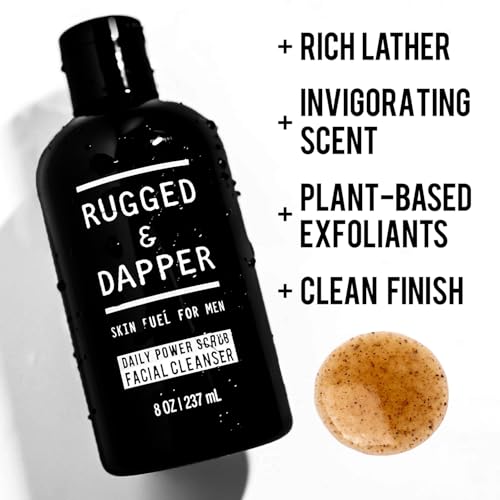 Men's Facial Cleanser & Exfoliating Face Wash - Deep Cleans Oily & Breakout-Prone Skin - Rugged & Dapper - Variation of THIS Listing