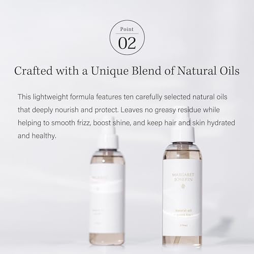 MARGARET JOSEFIN Japanese Multi Use Hair Oil ? Additive Free, For Hair, Body and Nails, Gentle Formula, Green Tea Scent | 5.07 fl oz (150mL)