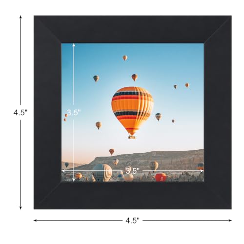 4x4 Black Picture Frame Set of 2 Wall Mount or Tabletop Display