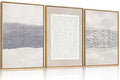 Blue White Abstract Canvas Wall Art Set - 16x24 Inches - Neutral Framed Decor - Variation of Blue Neutral Abstract Wall Art 16"L x 24"W