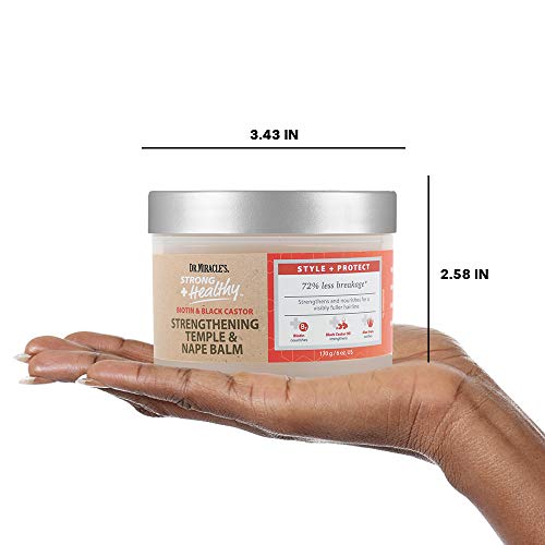 Dr. Miracle's Strong & Healthy Temple & Nape Balm 6oz - Hair Growth & Length Retention