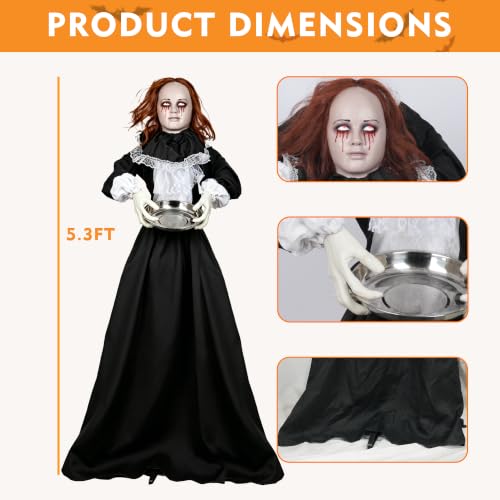 TW SHINE 5.3FT Halloween Witch Decorations Outdoor - Full-Body Spooky Specters