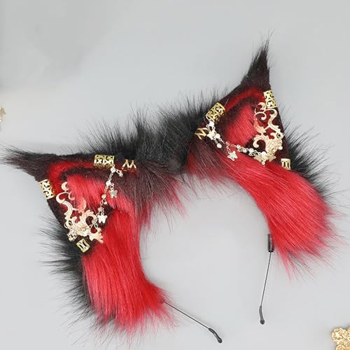Women’s Furry Cat Ear Headband - Cosplay Party Hair Accessory