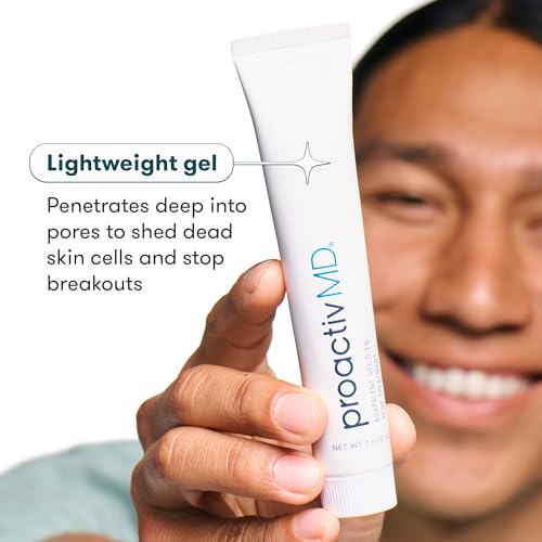 ProactivMD Adapalene Gel Acne Treatment, Paraben Free, Prescription Strength Retinoid For Face and Body Acne, .1% Solution, 1.6 Oz