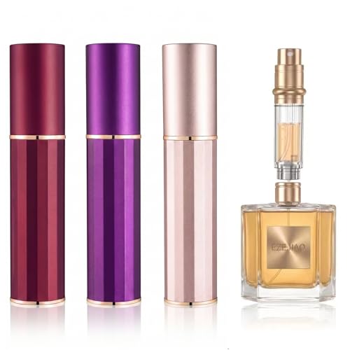 Refillable Perfume Atomizer Set - Leak-Proof Travel Spray with 3 Colors