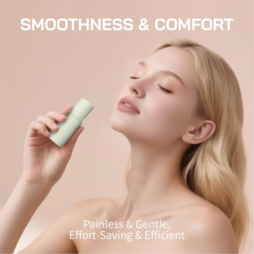 Mini Body and Bikini Trimmer for Women/Men - Waterproof for Facial, Underarm, Leg, Lip, and Pubic Grooming, USB-C Rechargeable, Under 30dB Quiet, Portable with Velvet Travel Pouch (Green)