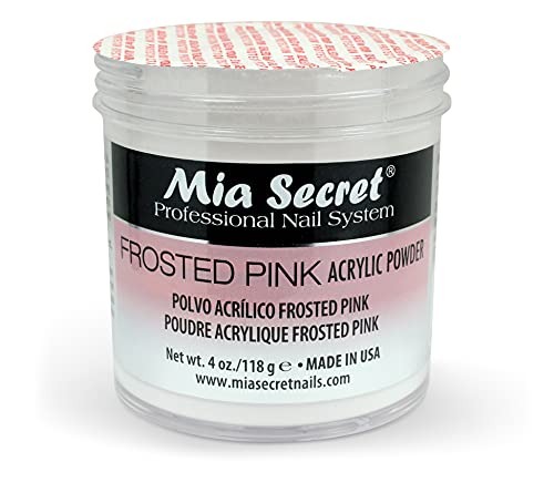 Frosted Pink Acrylic Powder for Nail Art - 4 Ounce