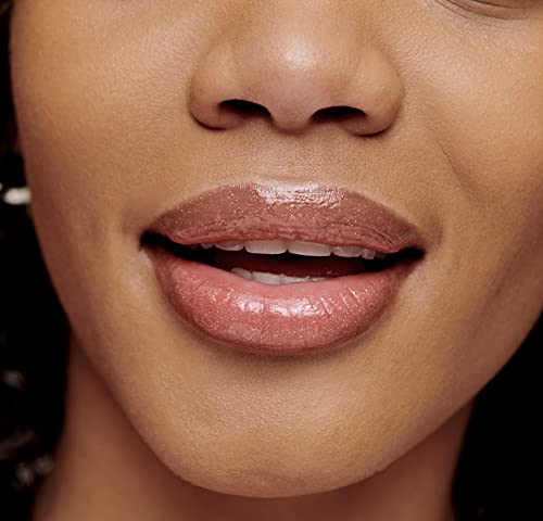 Hydrating Hyaluronic Lip Gloss Mocha Latte - Non-Sticky, Plumps & Smooths, Vegan & Cruelty-Free
