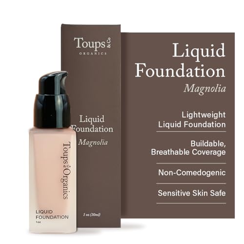 Toups & Co Liquid Foundation Magnolia - Neutral | Lightweight & Breathable Buildable Coverage | Aloe Vera, Shea Butter & Herbal Extracts | Non-Comedogenic, Long-Lasting, Sensitive Skin Safe