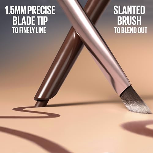MAYBELLINE Sculpting Stix 2-in-1 Eyeliner, Dual Ended Brown Eye Liner With Up to 24HR Wear, Smudge and Sweat-Resistant Eye Makeup Formula, Smooth Espresso, 1 Count
