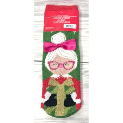 Bath and Body Works Mr & Mrs Claus Moisturizing Lounge Socks Infused with Shea Butter One Size Fits Most
