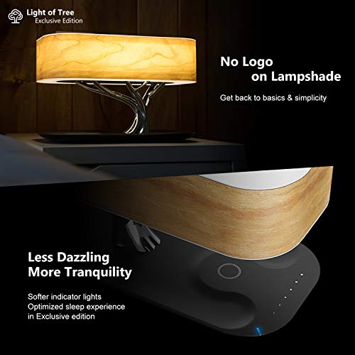 Masdio Light of Tree Bedside Lamp with Bluetooth Speaker & Wireless Charger – Variation: Light of Tree(Plus)