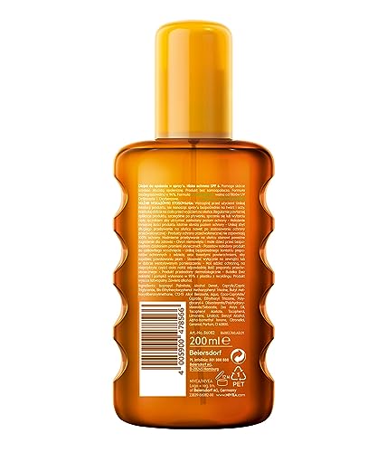 Nivea Sun Body Oil Spray with Jojoba Oil & Vitamin E - Lightweight, Non-Greasy 200ml