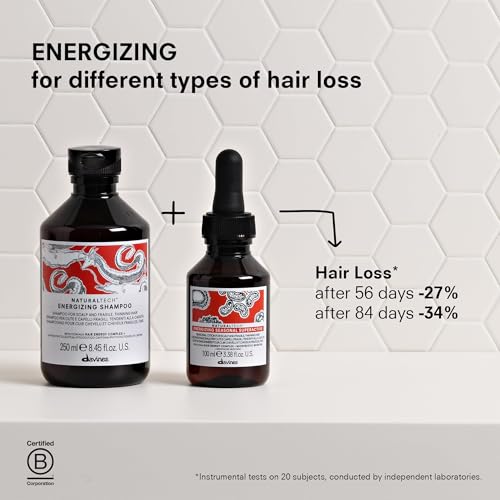 Davines Naturaltech Energizing Seasonal Superactive, Stimulating & Fortifying for Thinning Hair & Hair Loss - With Caffeine Phytoceuticals - For Seasonal Shedding, Travel Size, 3.38 Fl Oz