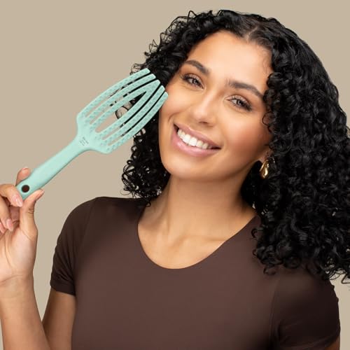 Olivia Garden Dual Bristles Curly Hair Brush for Detangling & Styling