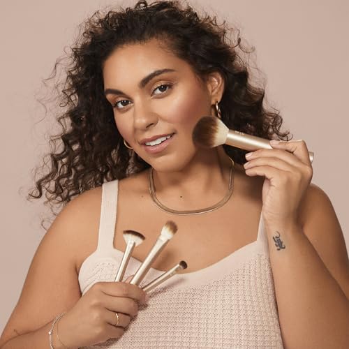 Au Naturale Makeup Brush Set - 9 Piece Premium Synthetic Face & Eye Brushes - Travel Friendly