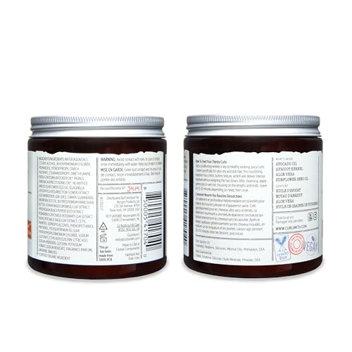 Curlsmith Double Cream Deep Quencher - Hydrating Curl Mask for All Types, 8 oz - Vegan & Cruelty-Free