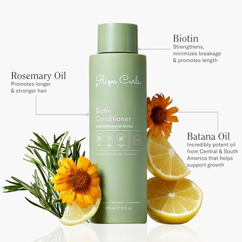Rizos Curls Biotin Conditioner - Deep Moisturizing Hair Treatment for All Hair Types
