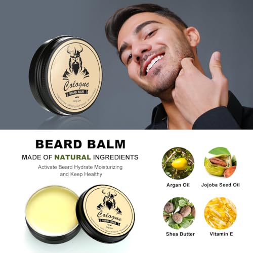 Men's Beard Grooming Kit - 10-Piece Gift Set for Fathers Day & Birthdays