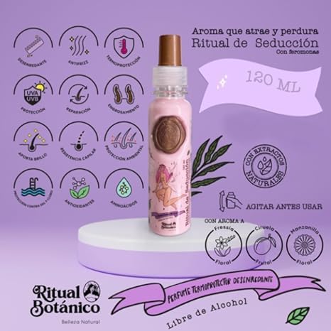 Keratina Ritual Botanico 250ML & Termo Protector 120ML Incluye Cepillo Aplicador & Manual de Instrucciones | Alisado Progresivo Organico Vegano Sin formol ni Amoniaco | Producto Colombiano
