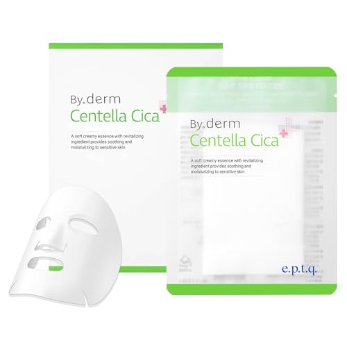 Centella Cica Sheet Mask for Skin Recovery & Acne Care - Hypoallergenic, 5-Pack