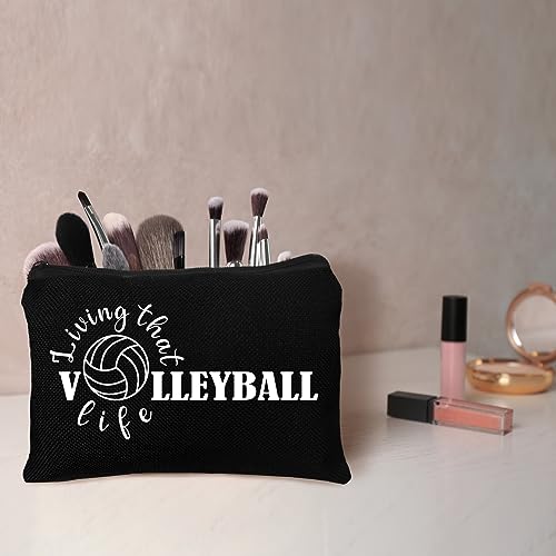 Volleyball Cosmetic Bag Set - 30 Pcs Black & White Team Gift