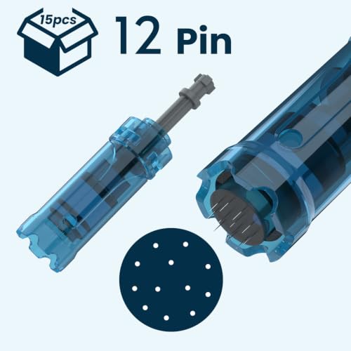 15 Pcs Microneedling Pen Cartridges for Dr Pen A11 M8S 0.25mm Home Use