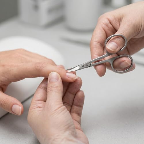 German Handmade Stainless Steel Cuticle Scissors - Professional Nail Care Tool