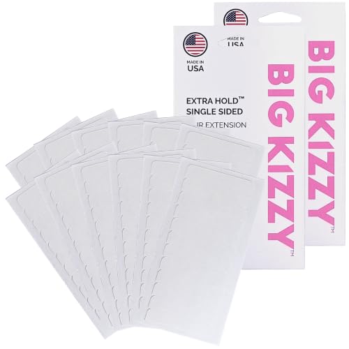 Single Sided Hair Extensions Tape - Extra Hold, 144 Tabs, 4cm x 0.8cm, Replacement for Thin Hair, Fits Most Brands - Variation: 144 Tabs